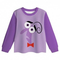 Size is 2T-3T(100cm) FEAR Inside Out 2 Pajamas Long Sleeve For girls two-piece purple Pajamas