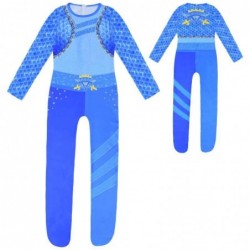 Size is 3T-4T(110cm) Descendants evie blue Costumes Jumpsuit Halloween For girls with glove