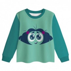 Size is 2T-3T(100cm) Envy Inside Out 2 Pajamas Long Sleeve For girls two-piece blue Pajamas