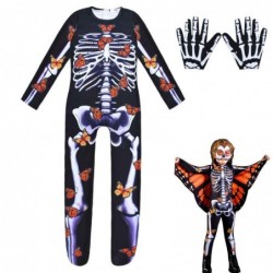 Size is 5T-6T(120cm) Five Nights at Freddy's Butterfly skull Costumes Jumpsuit Halloween For kids with Mask