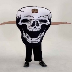 Size is S(4-7T) For kids or adult big Skull Funny Costumes Jumpsuit Halloween Dad and I