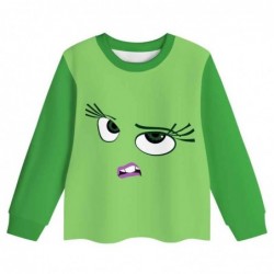 Size is 2T-3T(100cm) Disgust Inside Out 2 Pajamas Long Sleeve For girls two-piece Pajamas