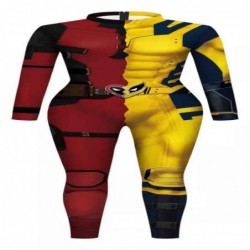 Size is Adult S kids' and man Deadpool Wolverine Costumes Jumpsuit Halloween