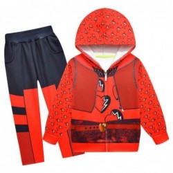 Size is 2T-3T(100cm) Descendants 4 red Hoodies sets Zipper Long Sleeve Costumes for kids 10 years old