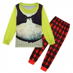 Size is 2T-3T(100cm) kids' Shrek Long Sleeve 2-piece Pajamas Costumes with mask