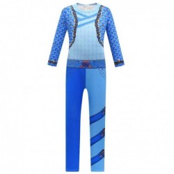 Size is 4T-5T(110cm) Girls' Descendants 4 blue Costumes Jumpsuit Halloween For kids with glove