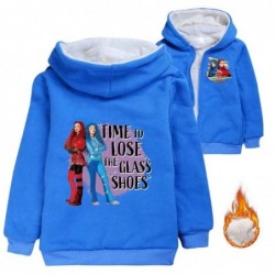 Size is 3T-4T(110cm) Winter coat Descendants 4 fleece Zipper Front lined Hoodies for kids Sweatshirts