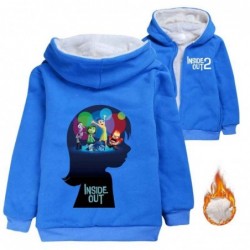 Size is 3T-4T(110cm) For kids Hoodies inside out 2 fleece lined Sweatshirts Winter coat