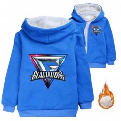 Size is 3T-4T(110cm) Girls'Winter coat GLADIATORS fleece lined Zipper Front Hoodies 6 years old