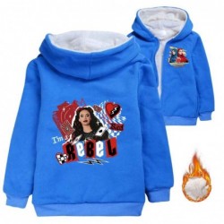 Size is 3T-4T(110cm) For kids Winter coat Descendants 4 fleece Zipper Front lined Hoodies