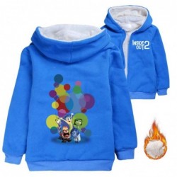 Size is 3T-4T(110cm) For kids Hoodies inside out 2 Winter coat fleece lined Zipper Front