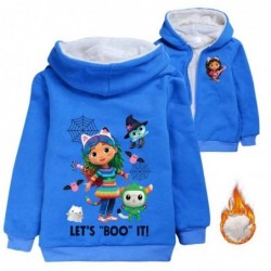 Size is 3T-4T(110cm) kids' Hoodies GABBY'S DOLLHOUSE Halloween Winter coat fleece lined Zipper Front