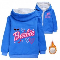 Size is 3T-4T(110cm) kids' Hoodies Barbie the movie pink Winter coat fleece lined Zipper Front