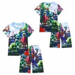 Size is 2T-3T(100cm) Kids Zoonomaly Monster Big mouth summer Pajamas Short Sleeve 2-piece Costumes