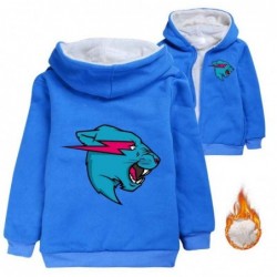 Size is 3T-4T(110cm) kids' Winter coat MR BEAST 2-piece Hoodies fleece lined Zipper Front