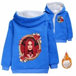 Size is 3T-4T(110cm) kids' Winter coat Descendants 4 pink Hoodies fleece lined Zipper Front