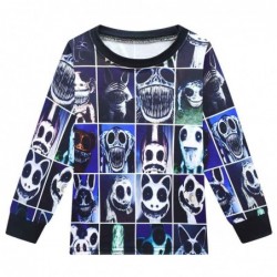 Size is 2T-3T(100cm) Kids Zoonomaly Monster black Pajamas Long Sleeve 2-piece Costumes boys