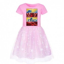 Size is 2T-3T(110cm) Deadpool Wolverine tulle mesh summer dress Round Collar For girls