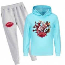 Size is 3T-4T(110cm) For kids Hazbin Hotel 2-piece Hoodies sets Sweatshirts gray pants 8 year old