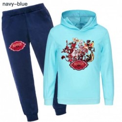 Size is 3T-4T(110cm) Kids Hazbin Hotel 2-piece Hoodies sets Sweatshirts navy blue pants 9 year old