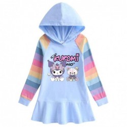 Size is 1T-2T(90cm) hoodies for girls sanrio Kuromi Spring long sleeve peplum dress