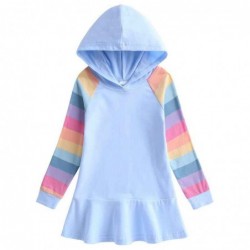 Size is 1T-2T(90cm) hoodies blank Cartoon Rainbow Girls dress 100 percent cotton hoodies