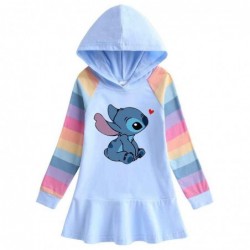 Size is 1T-2T(90cm) hoodies cartoon Stitch Sports cotton dress with long sleeves winter