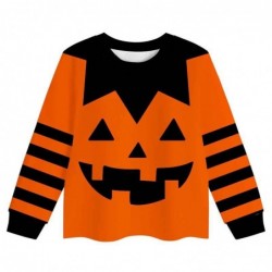 Size is 2T-3T(100cm) Kids Pumpkin Monster Long Sleeve 2-piece Pajamas Halloween pajama party