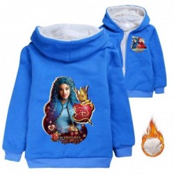 Size is 3T-4T(110cm) Descendants 4 Hoodies Winter coat Girls' fleece lined Zipper Front 10 years old