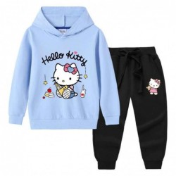 Size is 1T-2T(90cm) hoodies for teen girls hello kitty two-piece pants for students