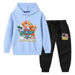 Size is 1T-2T(90cm) kids hoodies boys paw partol city police Long sleeves and pants