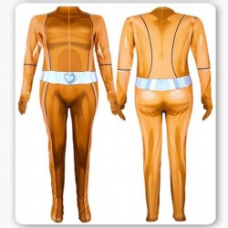 Size is Adult S Teenager' Totally Spies Alexandra orange Costumes Halloween Jumpsuit