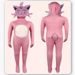 Size is Adult S Teenager' palworld Cattiva pink Costumes Halloween Jumpsuit with mask