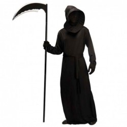 Size is One Size halloween black noir costume Sickle and Death stage show costume