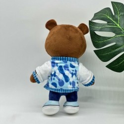 Size is onesize For kids Kanye teddy bear Stuffed Plush Plush toys gift blue coat