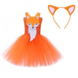 Size is S 2T-3T(100cm) Girls' red Fox tutu Costumes Halloween birthday dress with Hair band