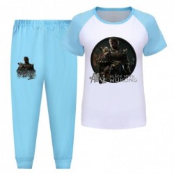 Size is 2T-3T(100cm) Girls' Black Myth Wukong Long Sleeve Pajamas two-piece Pajamas