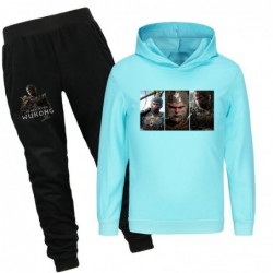 Size is 3T-4T(110cm) Kids' Black Myth Wukong Hoodies sets 2-piece Sweatshirts and black pants