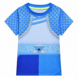 Size is 3T-4T(110cm) Girls'Descendants 4 blue Short Sleeves T-shirt Summer Outfits