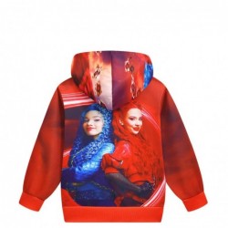 Size is 3T-4T(110cm) For kids Descendants 4 red Hoodies girls print Long Sleeve