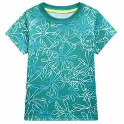 Size is 3T-4T(110cm) Girls'Inside Out 2 Disgust Short Sleeves T-shirt with mask Summer Outfits