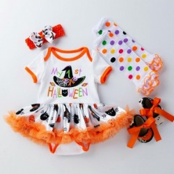 Size is 59(0-3M) baby girl first halloween costume witch hat princess skirt socks 4 set