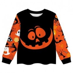 Size is 2T-3T(100cm) Kids' Halloween Pumpkin Monster Costumes Long Sleeve Pajamas