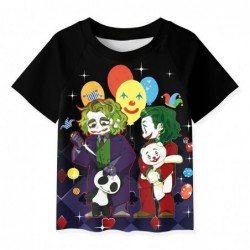 Size is 2T-3T(100cm) For kids cartoon Joker 2 summer black Pajamas Shorts sets Round Collar