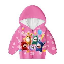 Size is 2T-3T(100cm) cute Oddbods Long Sleeve blue Hoodies For kids