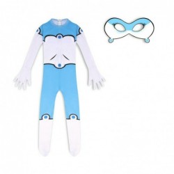 Size is 3T-4T(110cm) girls' Miraculous blue Costumes Jumpsuit Halloween with mask