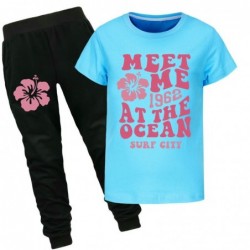 Size is 2T-3T(100cm) meet me 2-piece Short Sleeves Hoodies sets black pants For kids