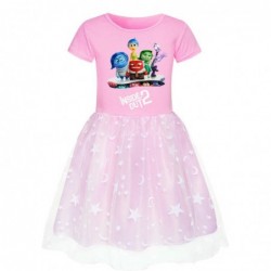 Size is 2T-3T(110cm) For girls inside out 2 mesh summer dress Round Collar