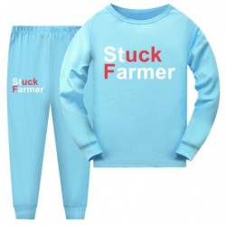 Size is 2T-3T(100cm) girls stuck farmer Pajamas Long Sleeve 2-piece Costumes