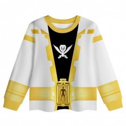 Size is 2t-3t(100cm) Power Rangers yellow Costumes Long Sleeve 2-piece Pajamas for KIDS